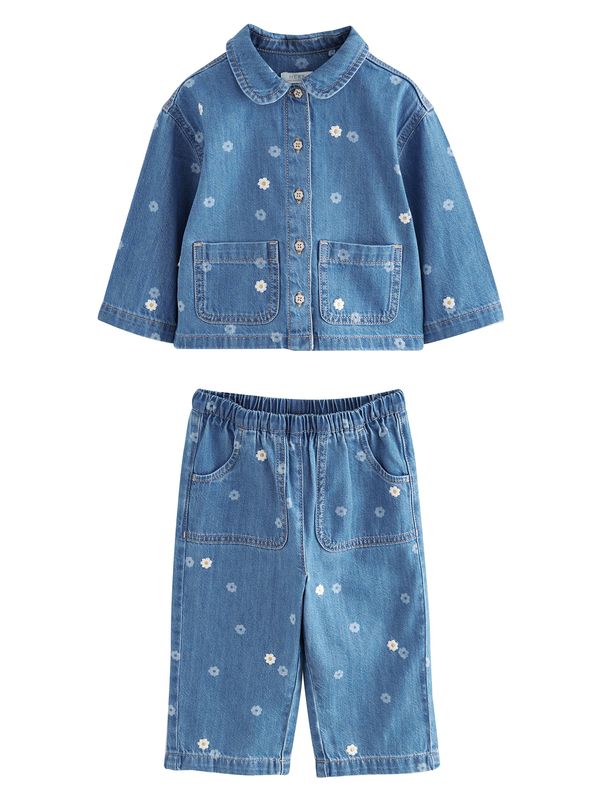 Next Next Komplet 'Daisy'  dimno modra / moder denim / rumena / bela