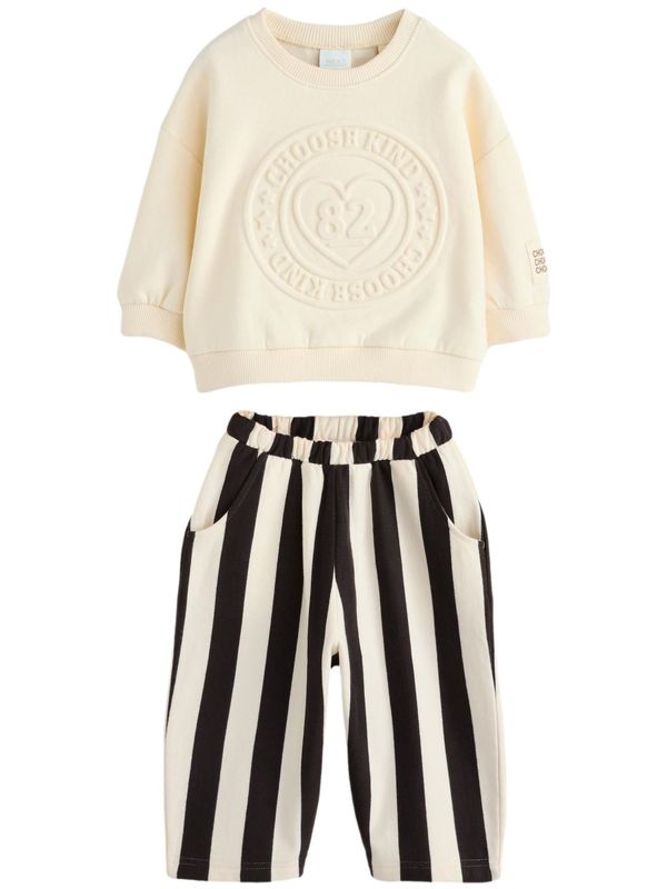 Next Next Komplet  ecru / čokolada / črna