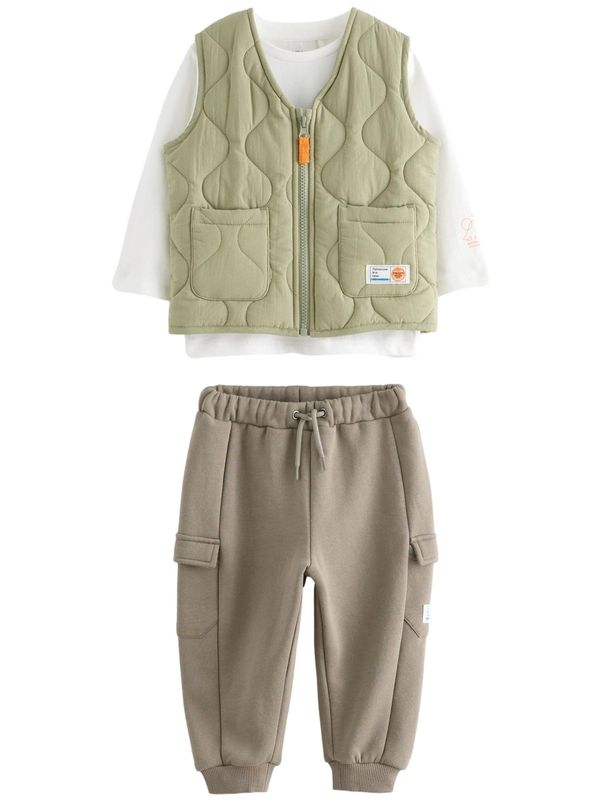 Next Next Komplet  ecru / kaki