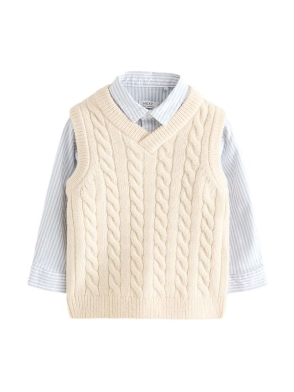 Next Next Komplet  kremna / pastelno modra / svetlo modra