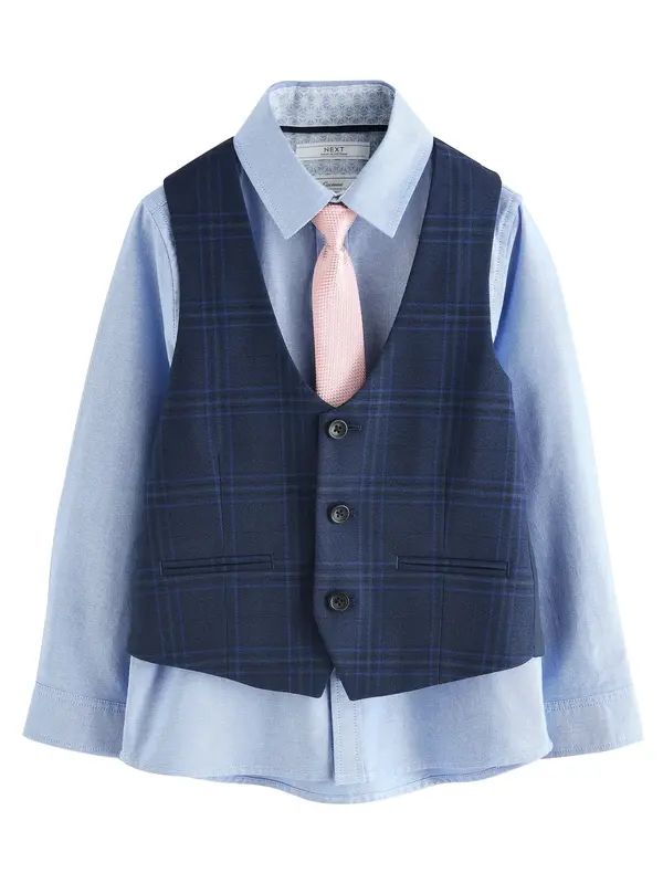 Next Next Komplet  moder denim / roza