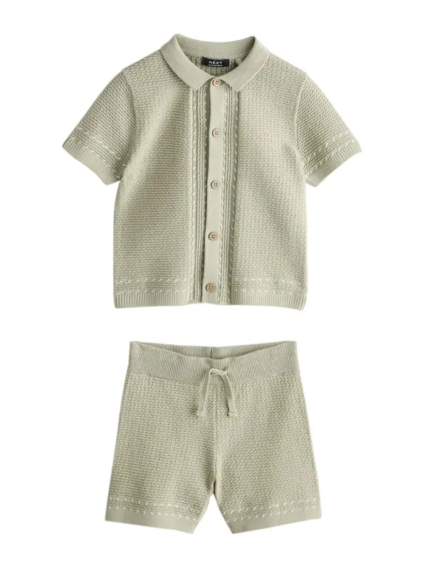 Next Next Komplet  pastelno zelena / bela
