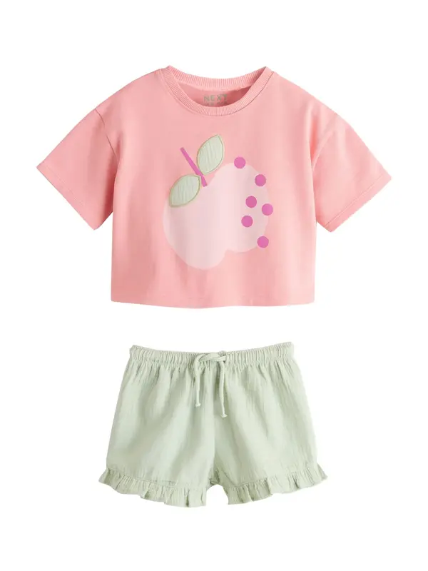 Next Next Komplet  pastelno zelena / roza / rosé / staro roza