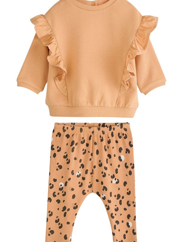 Next Next Komplet  rjava / oranžna / bela