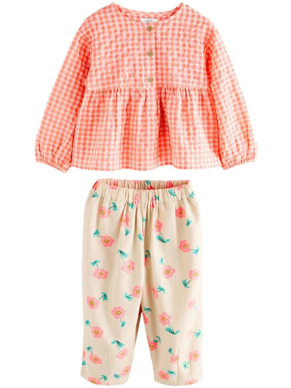 Next Next Komplet  rumena / smaragd / marelica / losos / svetlo roza