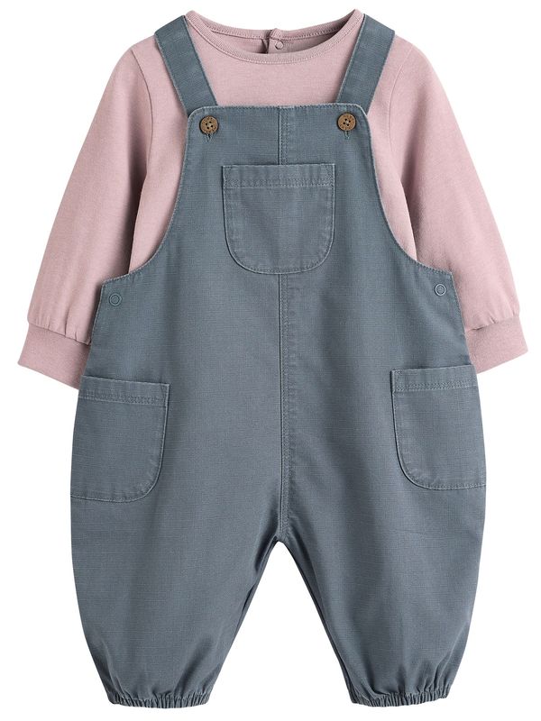 Next Next Komplet  siva / svetlo roza