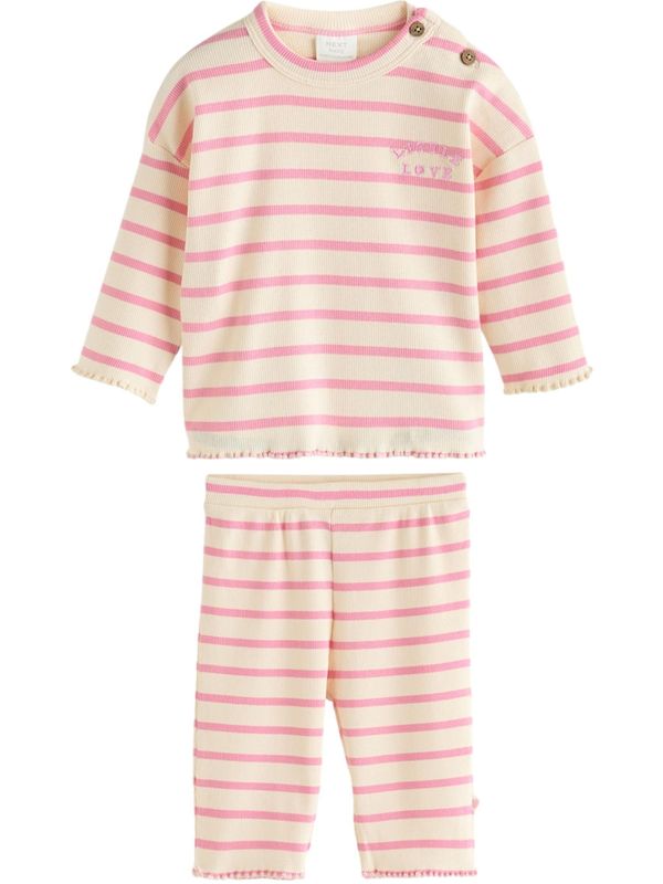 Next Next Komplet  staro roza / volneno bela