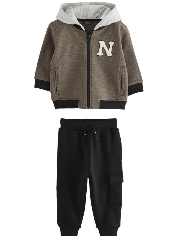 Next Next Komplet  svetlo rjava / pegasto siva / črna / bela