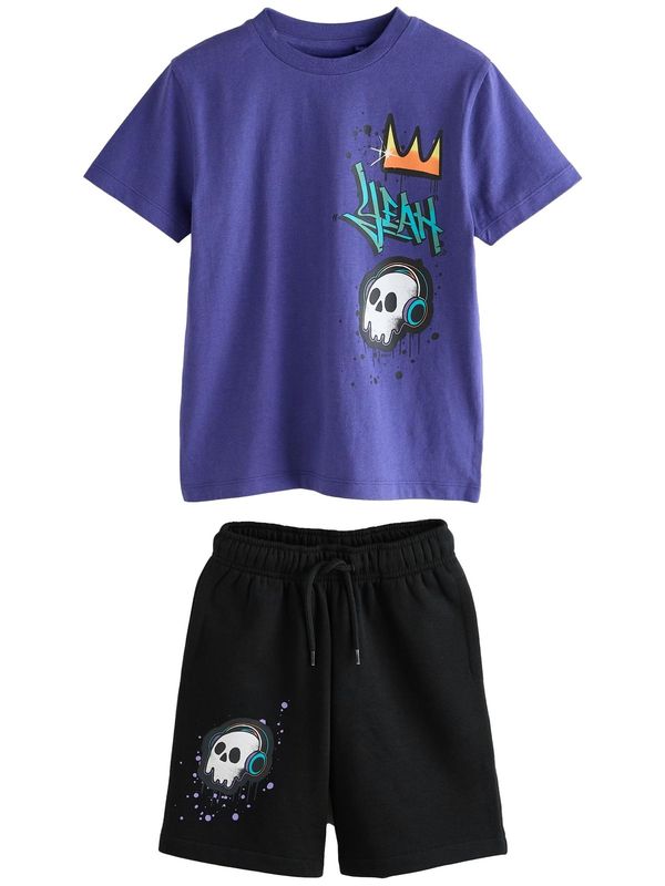 Next Next Komplet  zelena / vijolično modra / črna / bela