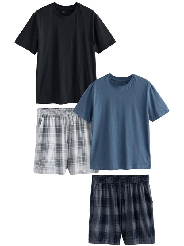 Next Next Kratka pižama  mornarska / opal / svetlo siva / črna