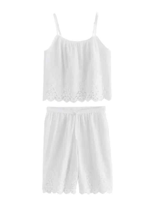 Next Next Kratke hlače za spanje 'Jort'  bela