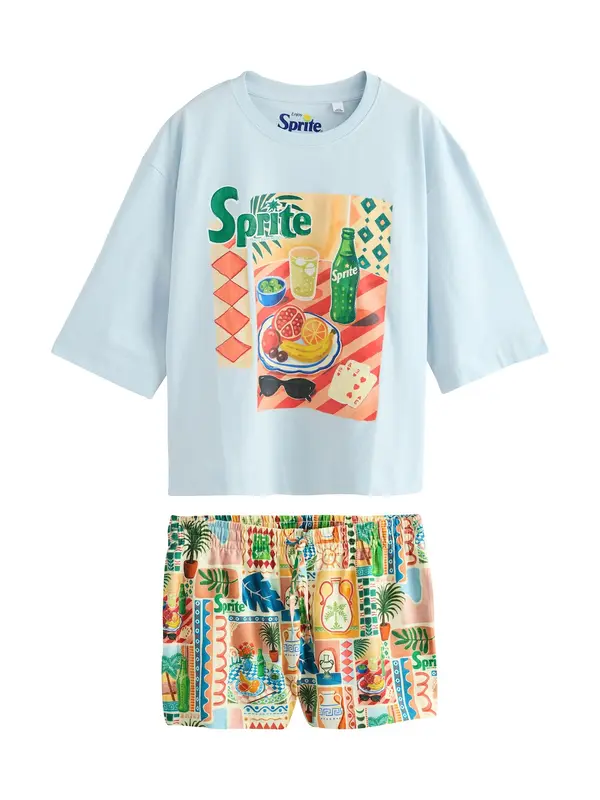 Next Next Kratke hlače za spanje  pastelno modra / rumena / zelena / oranžna