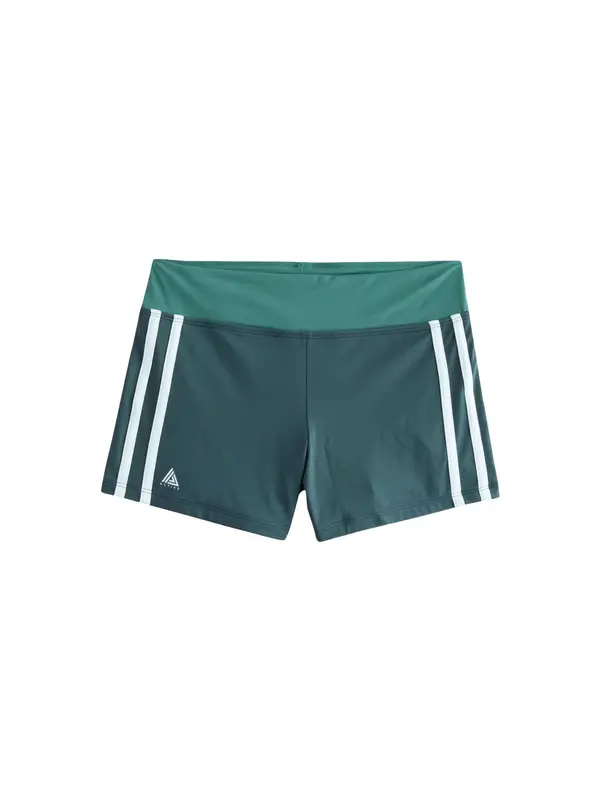 Next Next Kratke kopalne hlače 'Active Swim'  smaragd / temno zelena / bela
