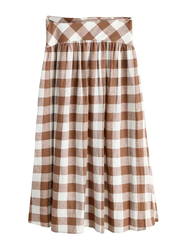 Next Next Krilo 'Gingham'  kremna / rjava / umbra