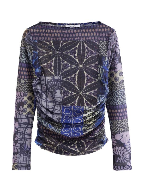 Next Next Majica  bež / modra / temno modra / rjava