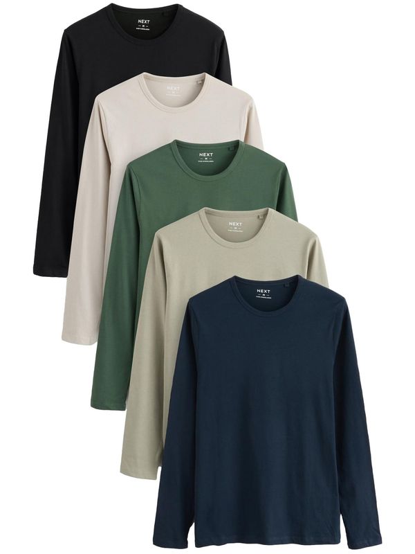 Next Next Majica  bež / mornarska / oliva / temno zelena / črna