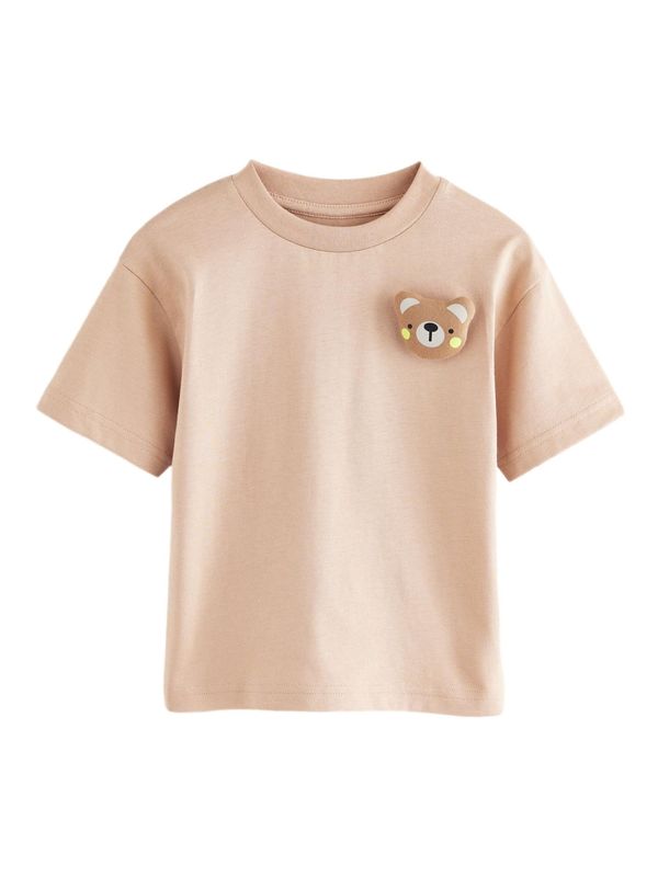 Next Next Majica  bež / pastelno rumena / bela