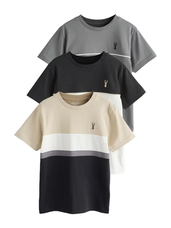 Next Next Majica  bež / siva / črna / bela