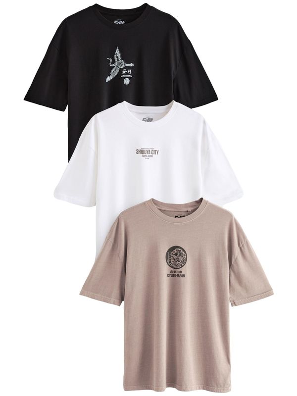 Next Next Majica  črna / bela