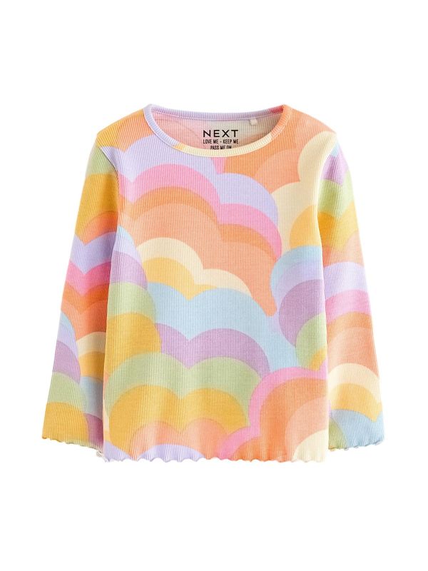 Next Next Majica  ecru / svetlo modra / svetlo zelena / korala