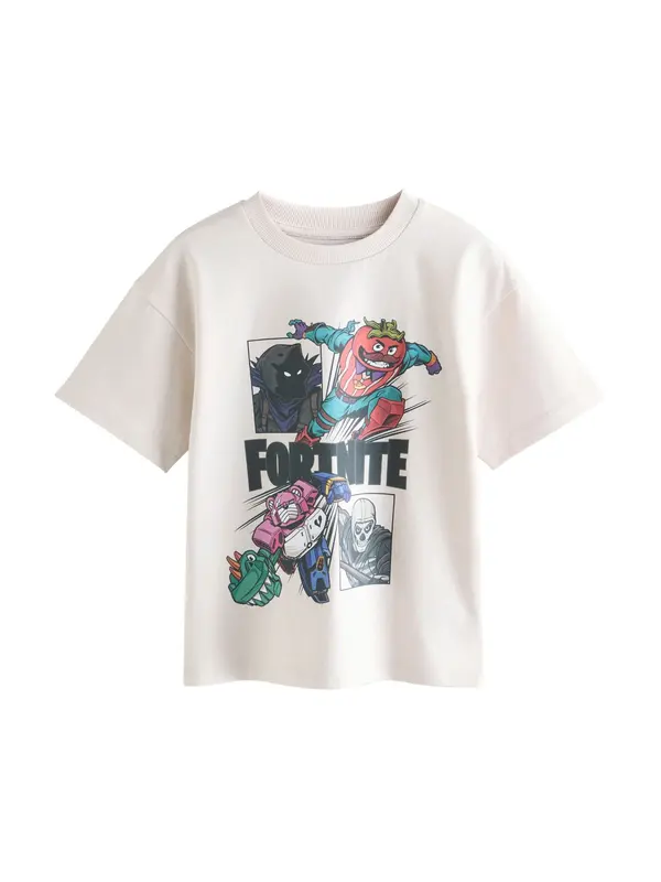 Next Next Majica 'Fortnite'  kamen / zelena / rdeča / črna