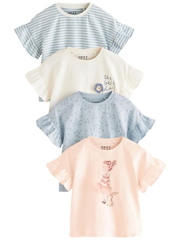 Next Next Majica  golobje modra / breskev / roza / volneno bela