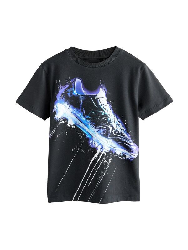 Next Next Majica  indigo / neonsko modra / črna / off-bela