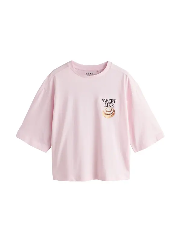 Next Next Majica  karamel / roza / črna