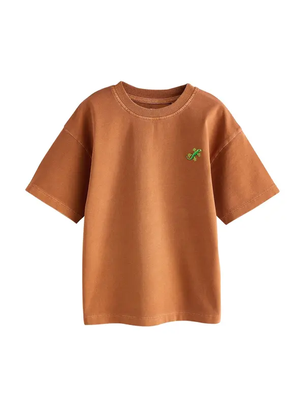 Next Next Majica  karamel / zelena / travnato zelena / črna