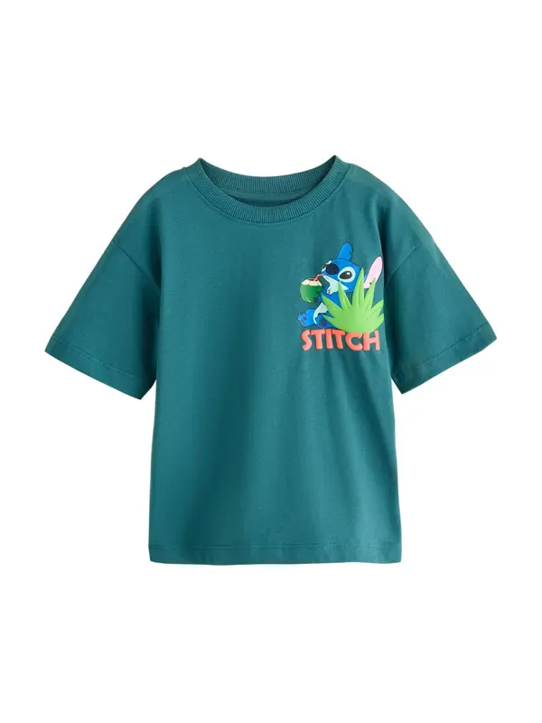 Next Next Majica 'Lilo & Stitch'  modra / petrol / svetlo zelena / svetlo rdeča