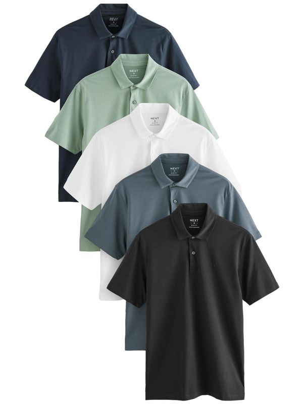 Next Next Majica  marine / bazaltno siva / pastelno zelena / črna / bela