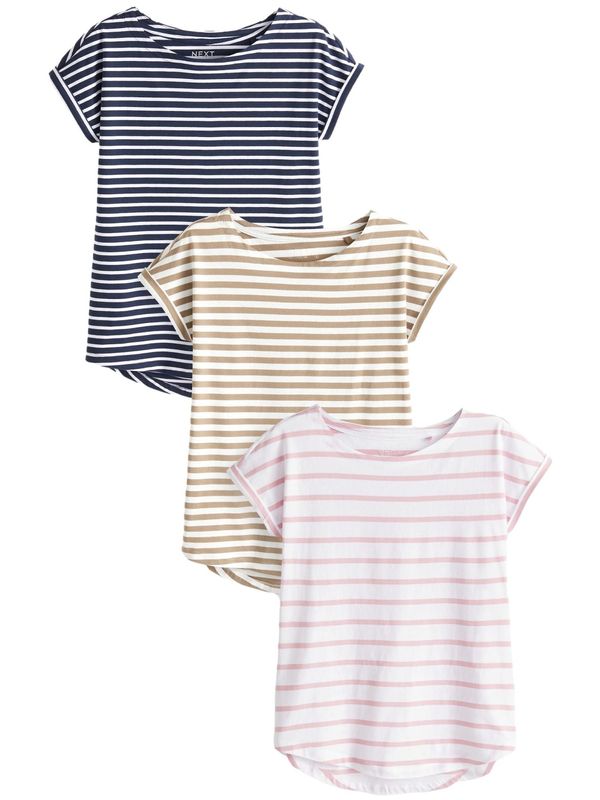 Next Next Majica  marine / brokat / staro roza / bela