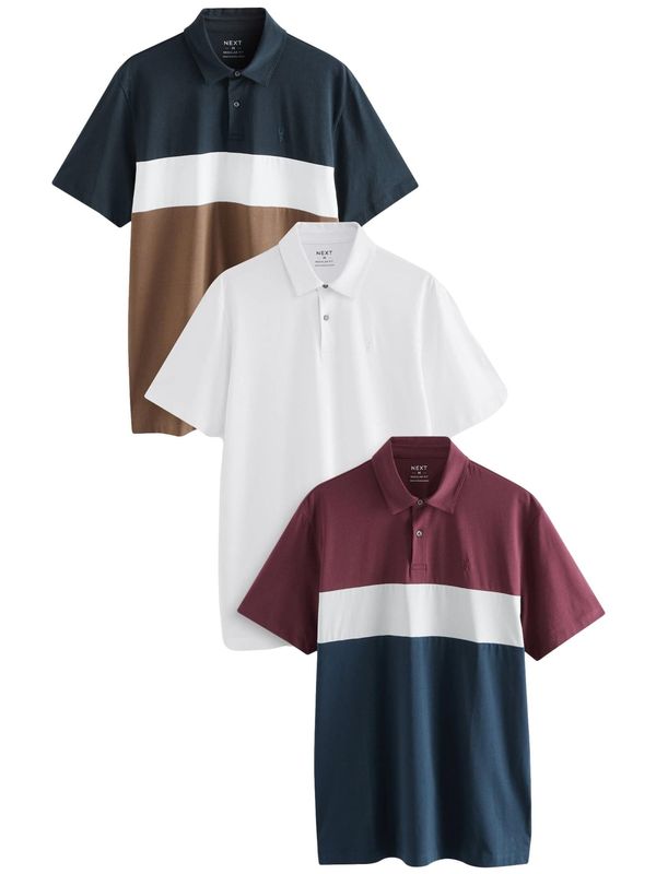 Next Next Majica  marine / rjava / vinsko rdeča / bela