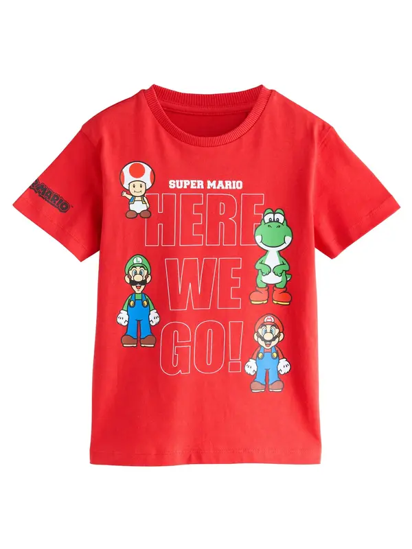 Next Next Majica 'Mario Gaming'  kraljevo modra / zelena / brusnica / bela