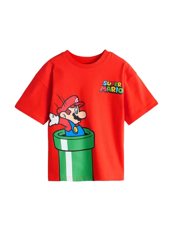 Next Next Majica 'Mario Gaming'  nude / modra / zelena / rdeča