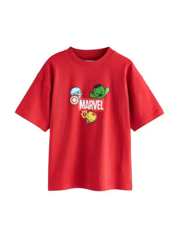 Next Next Majica 'Marvel Avengers'  rumena / zelena / rdeča / bela