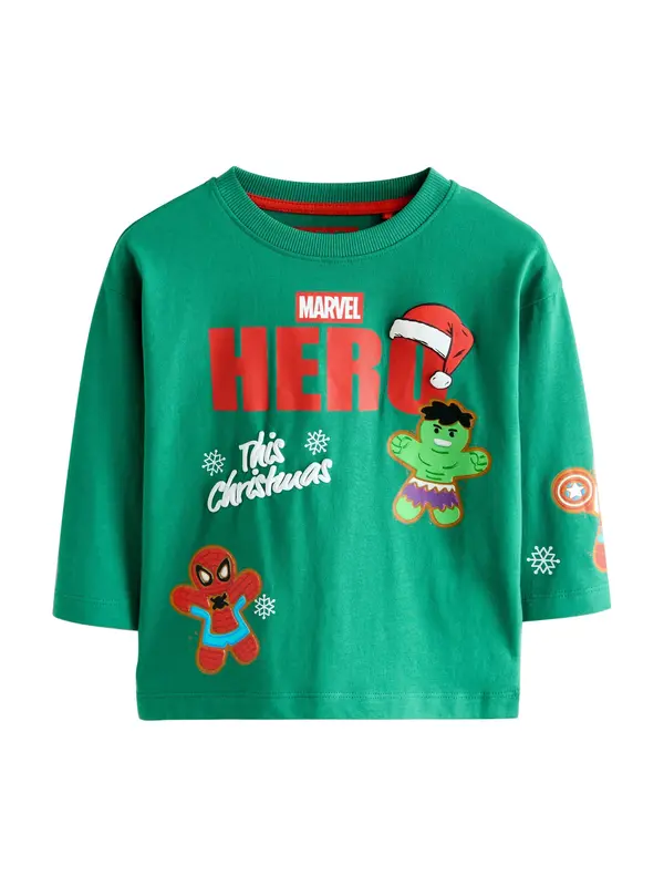 Next Next Majica 'Marvel'  zelena / rdeča