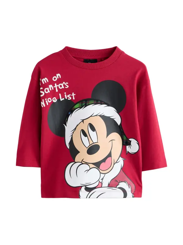 Next Next Majica 'Mickey Mouse'  bež / rdeča / črna / bela