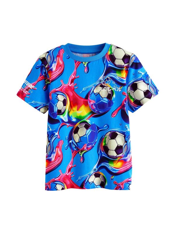 Next Next Majica  modra / rdeča / črna / off-bela