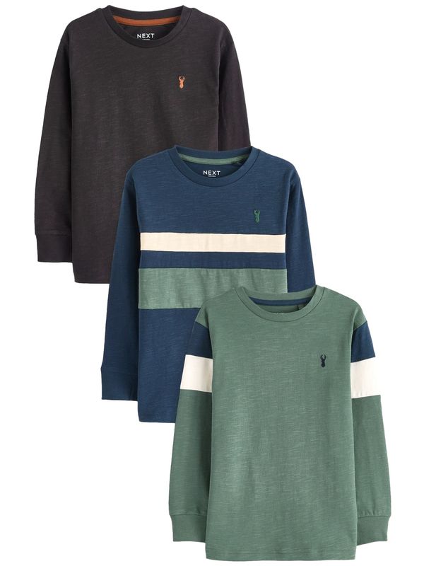 Next Next Majica  modra / rjava / zelena