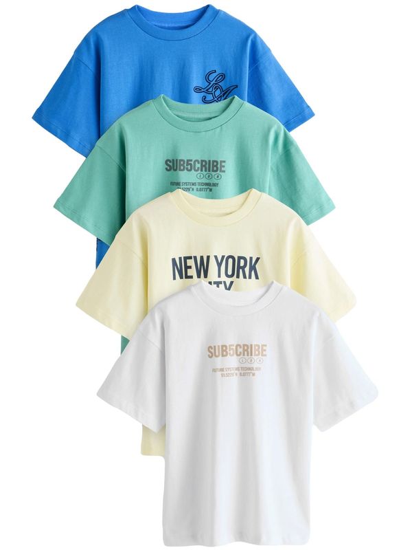 Next Next Majica  modra / rumena / zelena / črna / bela