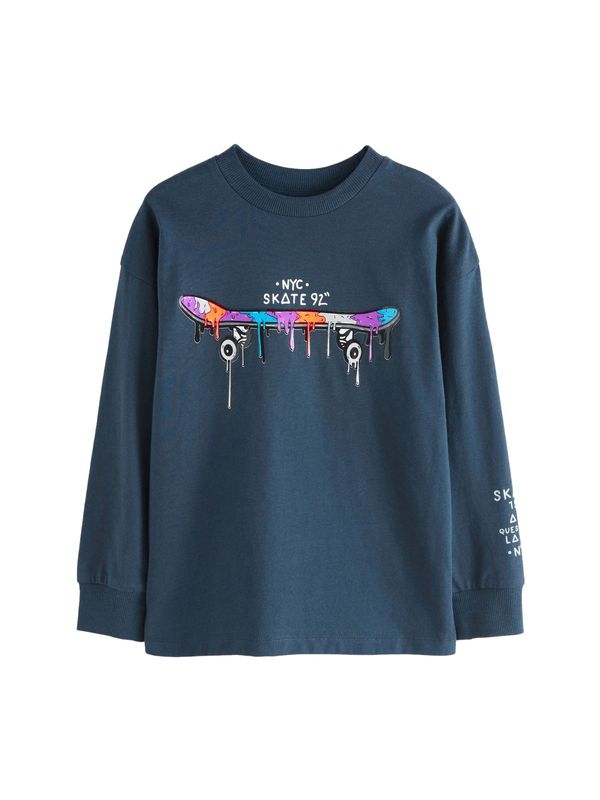 Next Next Majica  mornarska / azur / orhideja / bela