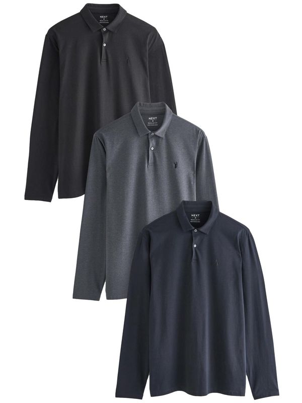 Next Next Majica  mornarska / pegasto siva / črna