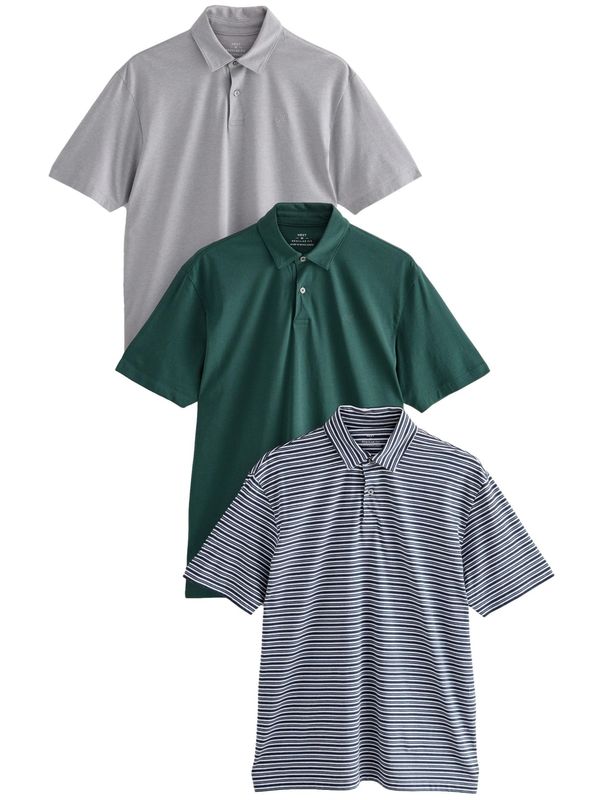 Next Next Majica  mornarska / pegasto siva / smaragd / bela