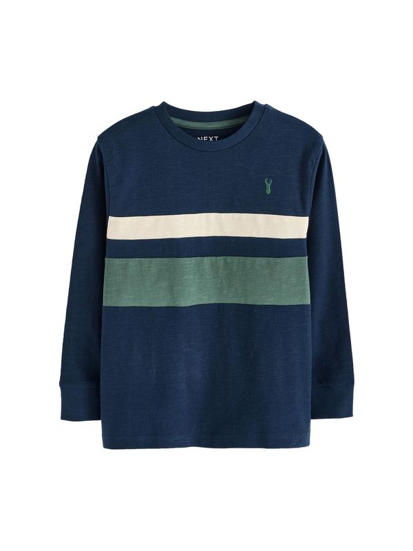 Next Next Majica  mornarska / zelena / bela