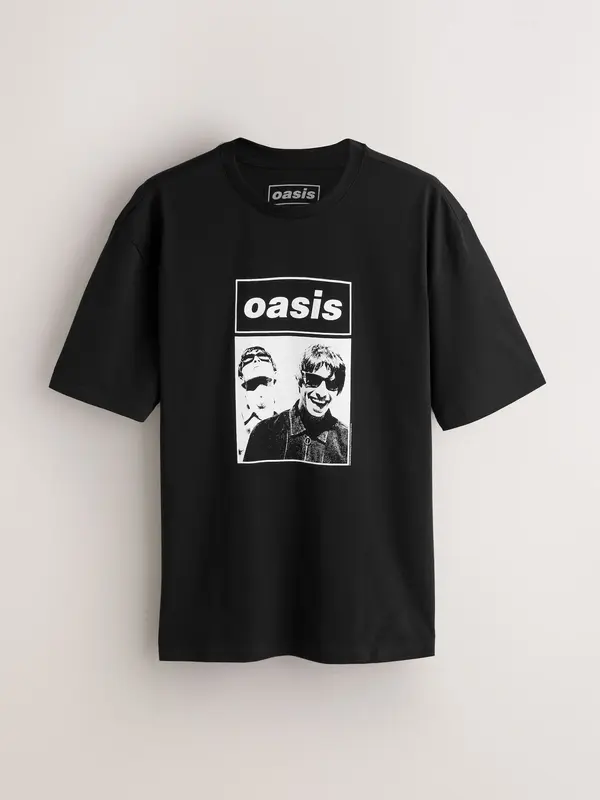 Next Next Majica 'Oasis'  črna / bela