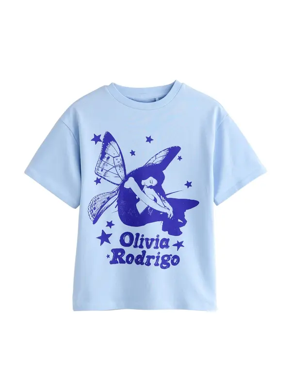 Next Next Majica 'Olivia Rodrigo'  modra / svetlo modra