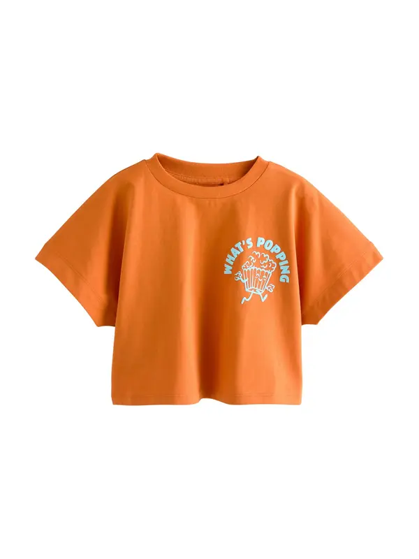 Next Next Majica  pastelno modra / temno oranžna