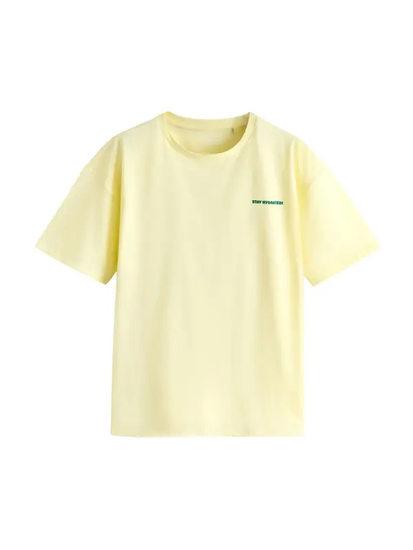 Next Next Majica  pastelno rumena / petrol