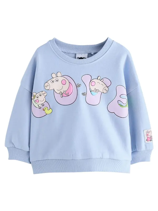 Next Next Majica 'Peppa Pig'  svetlo modra / rumena / puder / eozin